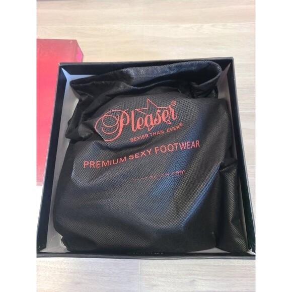 Pleaser Black 4.5" Heels S600 Size 7 NIB – Platform Ankle Strap Stiletto Shoes - Picture 9 of 9